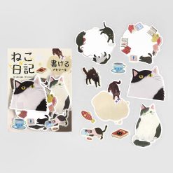 BGM Memo Stickers Cat Diary - Black