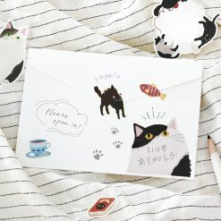 BGM Memo Stickers Cat Diary - Black