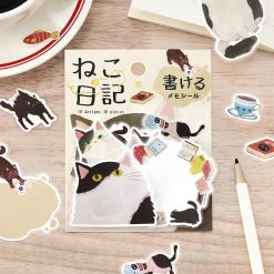 BGM Memo Stickers Cat Diary - Black