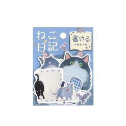 BGM Memo Stickers Cat Diary - Blue