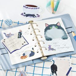 BGM Memo Stickers Cat Diary - Blue