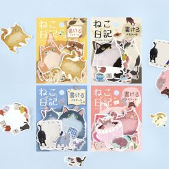 BGM Memo Stickers Cat Diary - Pink