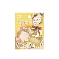 BGM Memo Stickers Cat Diary - Yellow