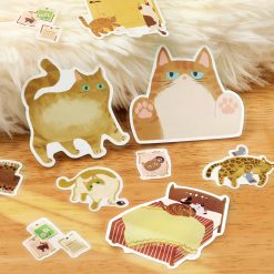 BGM Memo Stickers Cat Diary - Yellow
