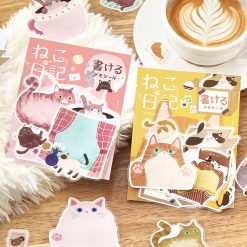 BGM Memo Stickers Cat Diary - Yellow