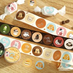 BGM Round Stickers Roll - Cafe