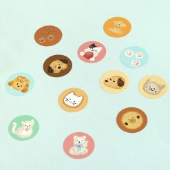 BGM Round Stickers Roll - Fluffy Animals