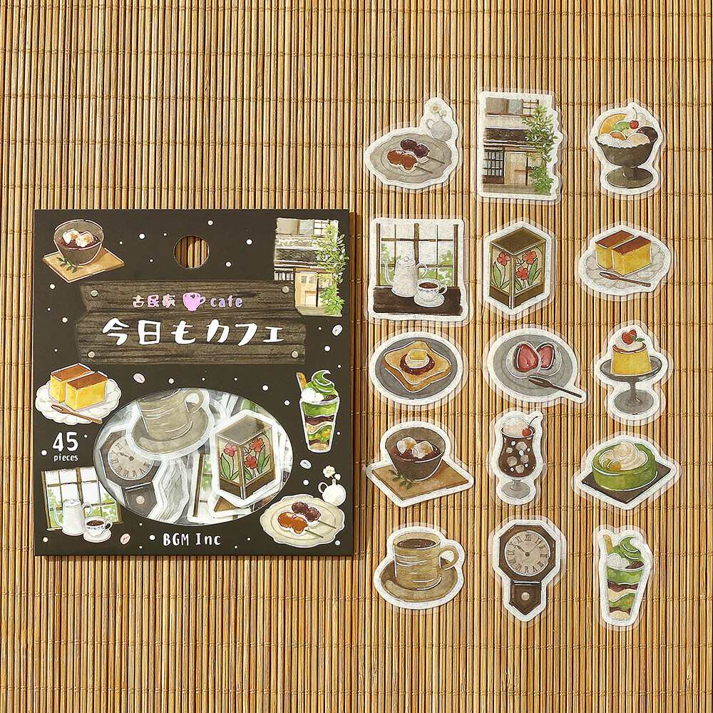 BGM Washi Stickers - Retro Cafe