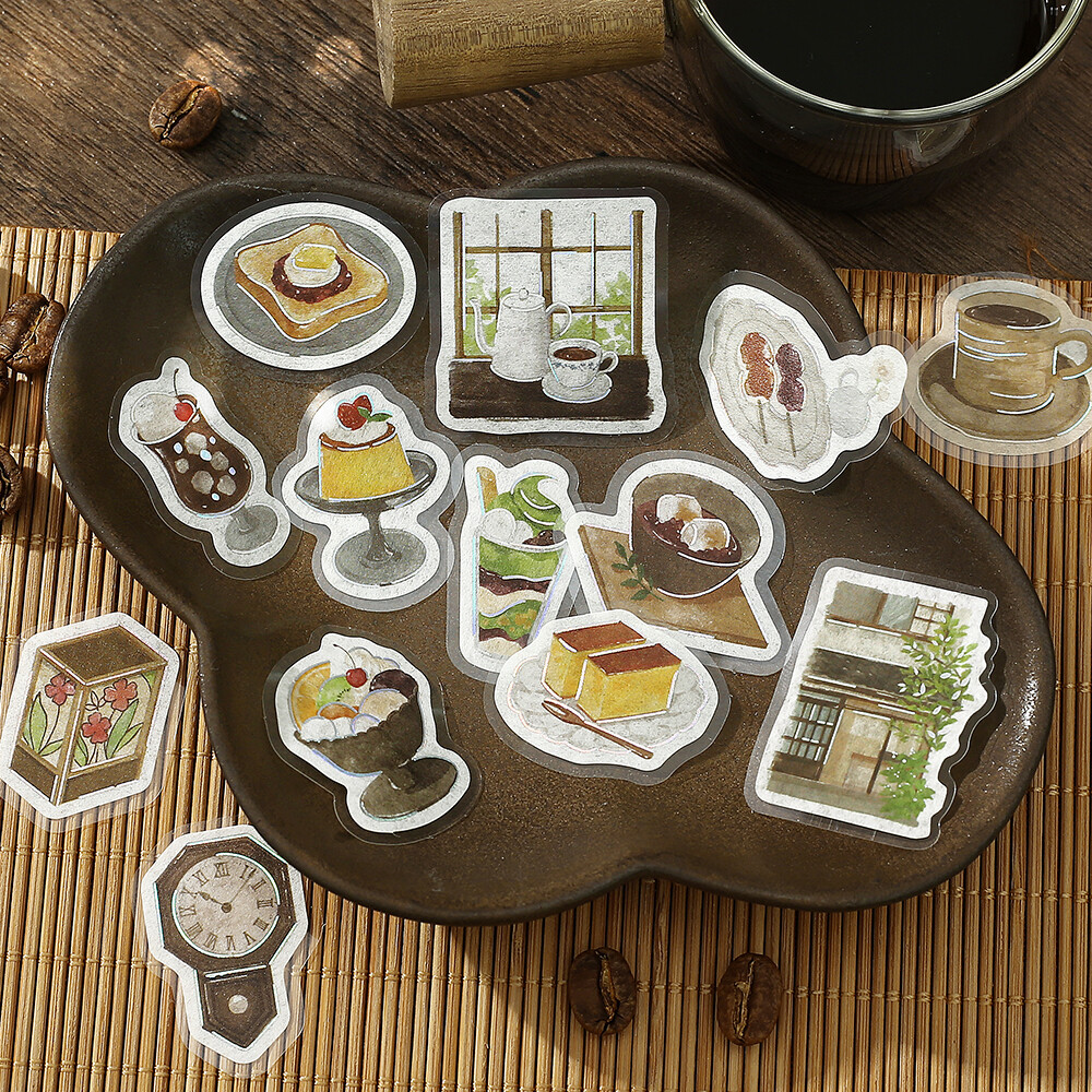 BGM Washi Stickers - Retro Cafe