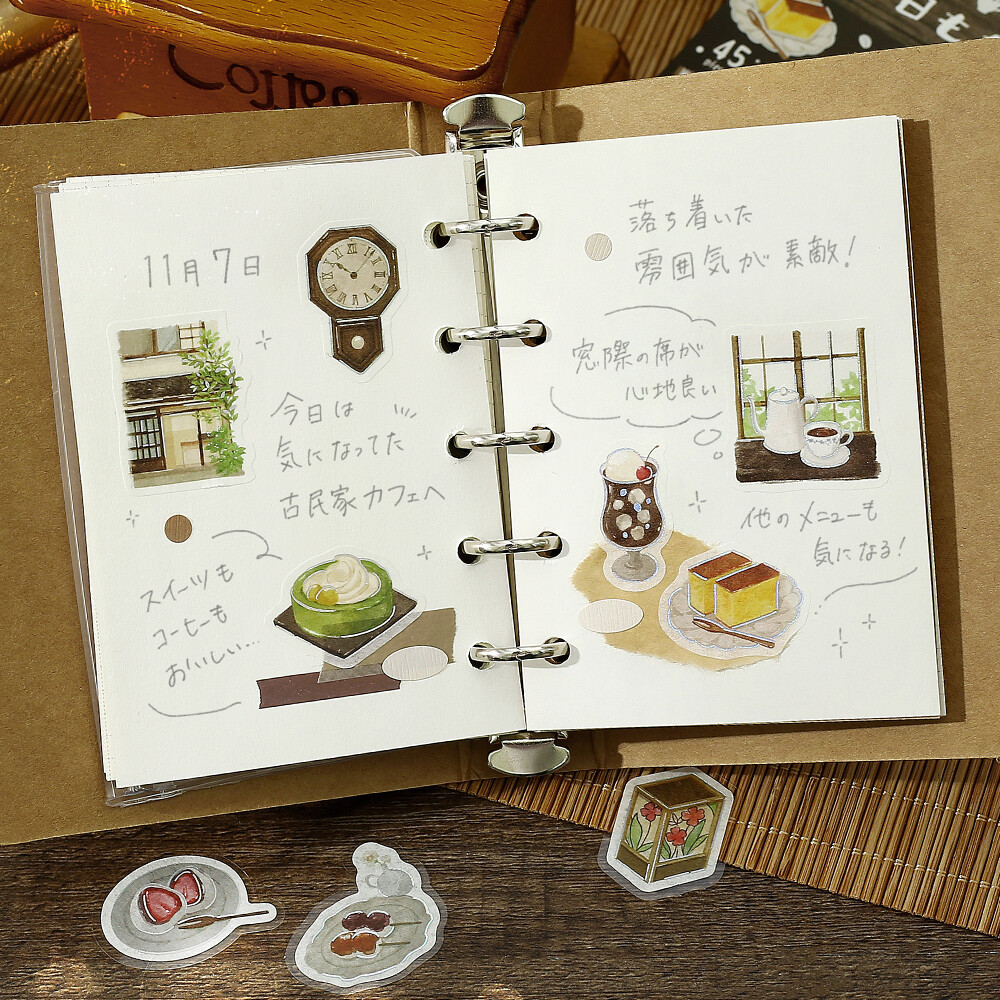BGM Washi Stickers - Retro Cafe