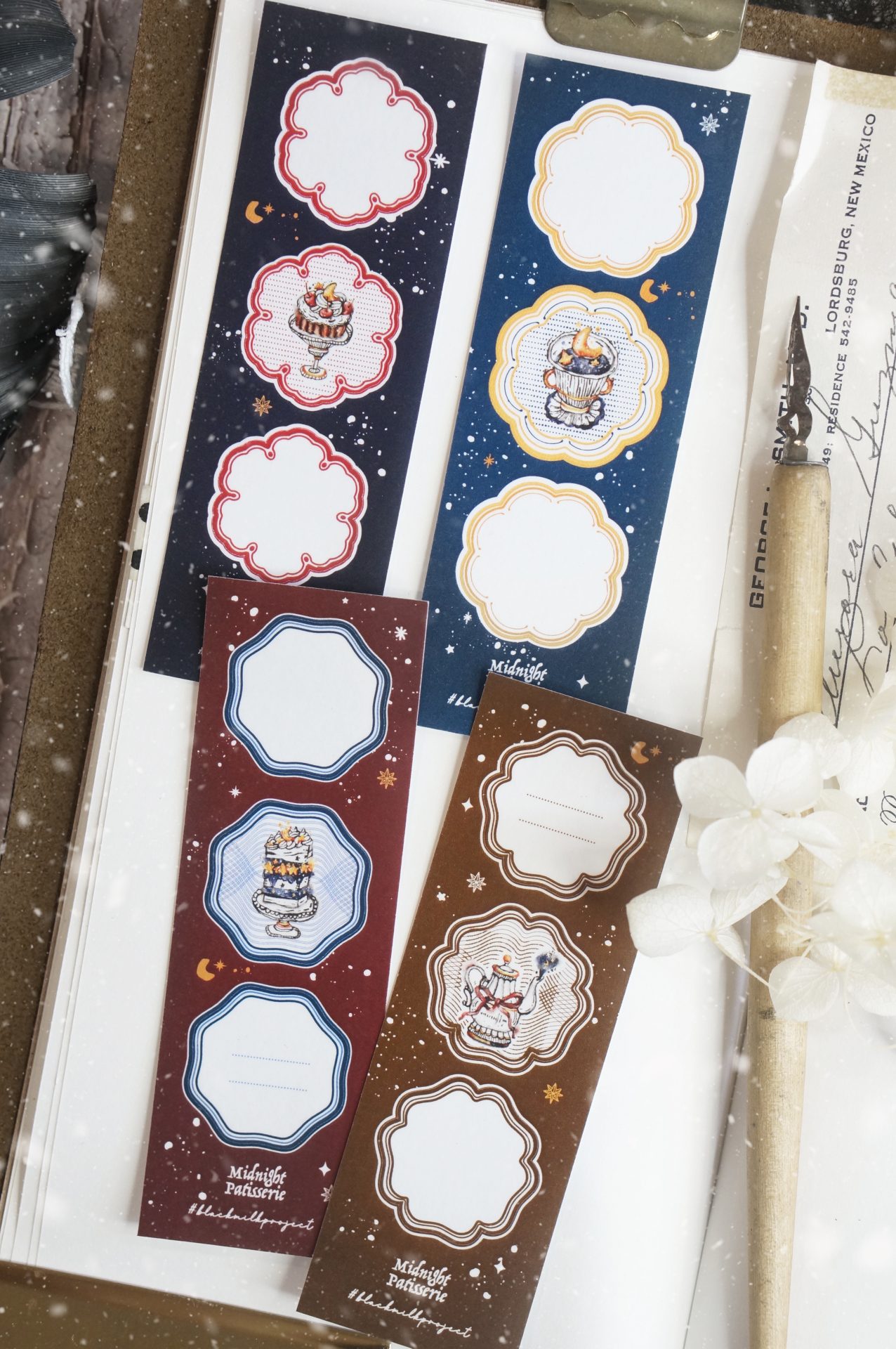 Black Milk Project Notes in the Night Midnight Patisserie Kiss-Cut Washi Strips — gallery