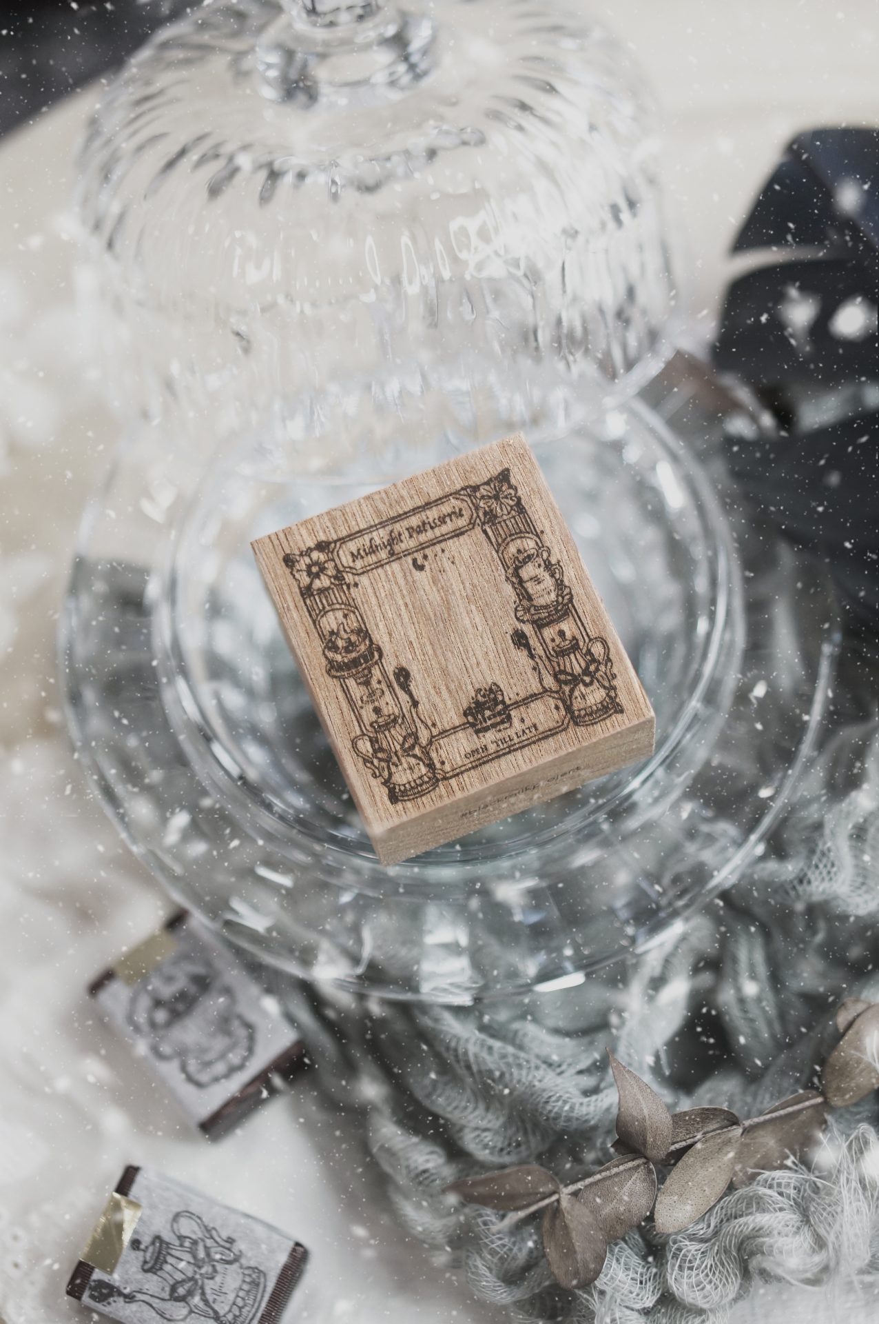 Black Milk Project Notes in the Night Rubber Stamp – Column Frame