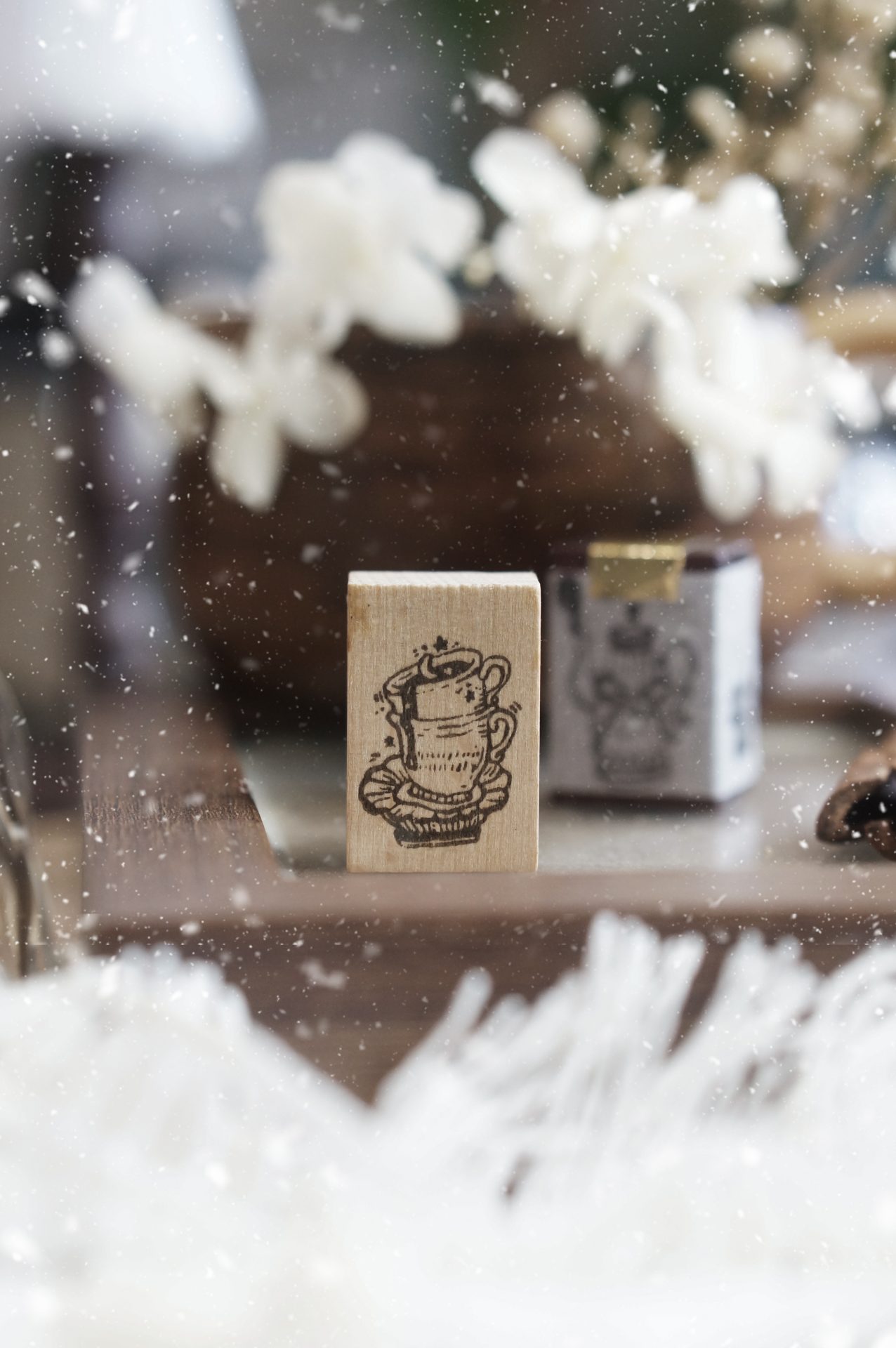 Black Milk Project Notes in the Night Rubber Stamp – Midnight Patisserie – Teacup Stack
