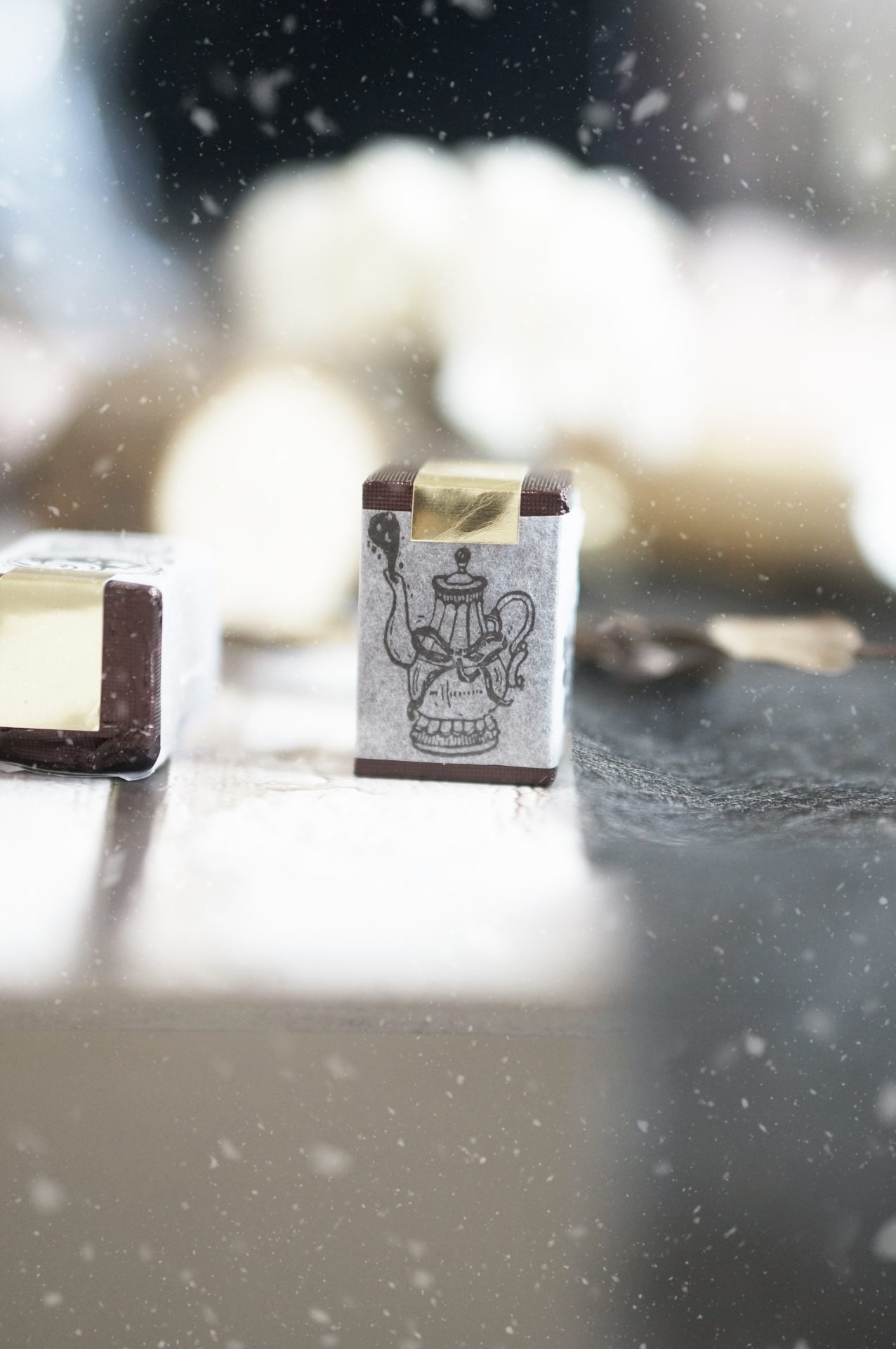 Black Milk Project Notes in the Night Rubber Stamp – Midnight Patisserie – Teapot