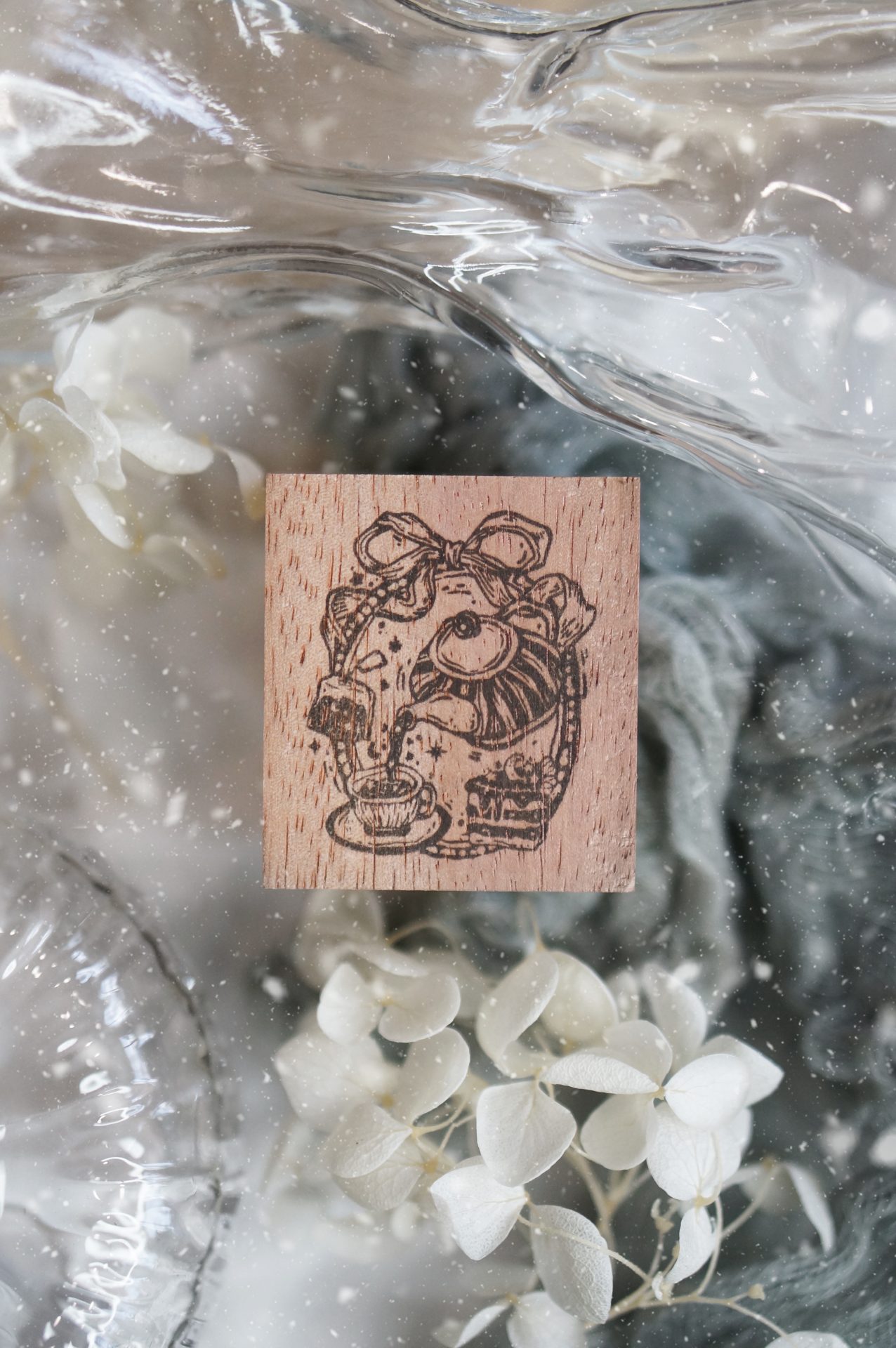 Black Milk Project Notes in the Night Rubber Stamp – Midnight Tea Party