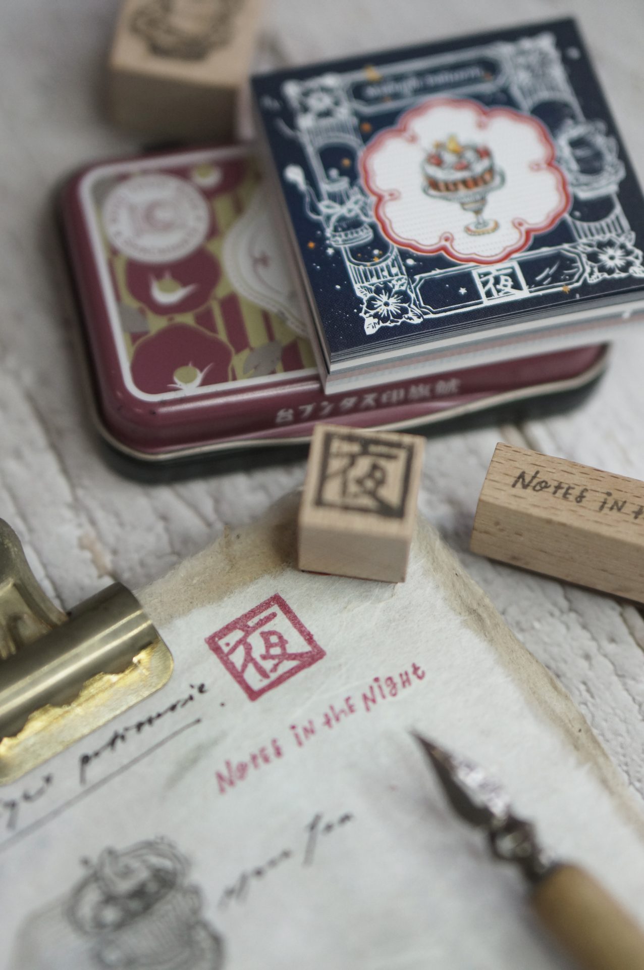 Black Milk Project Notes in the Night Rubber Stamp – Night (夜) — gallery