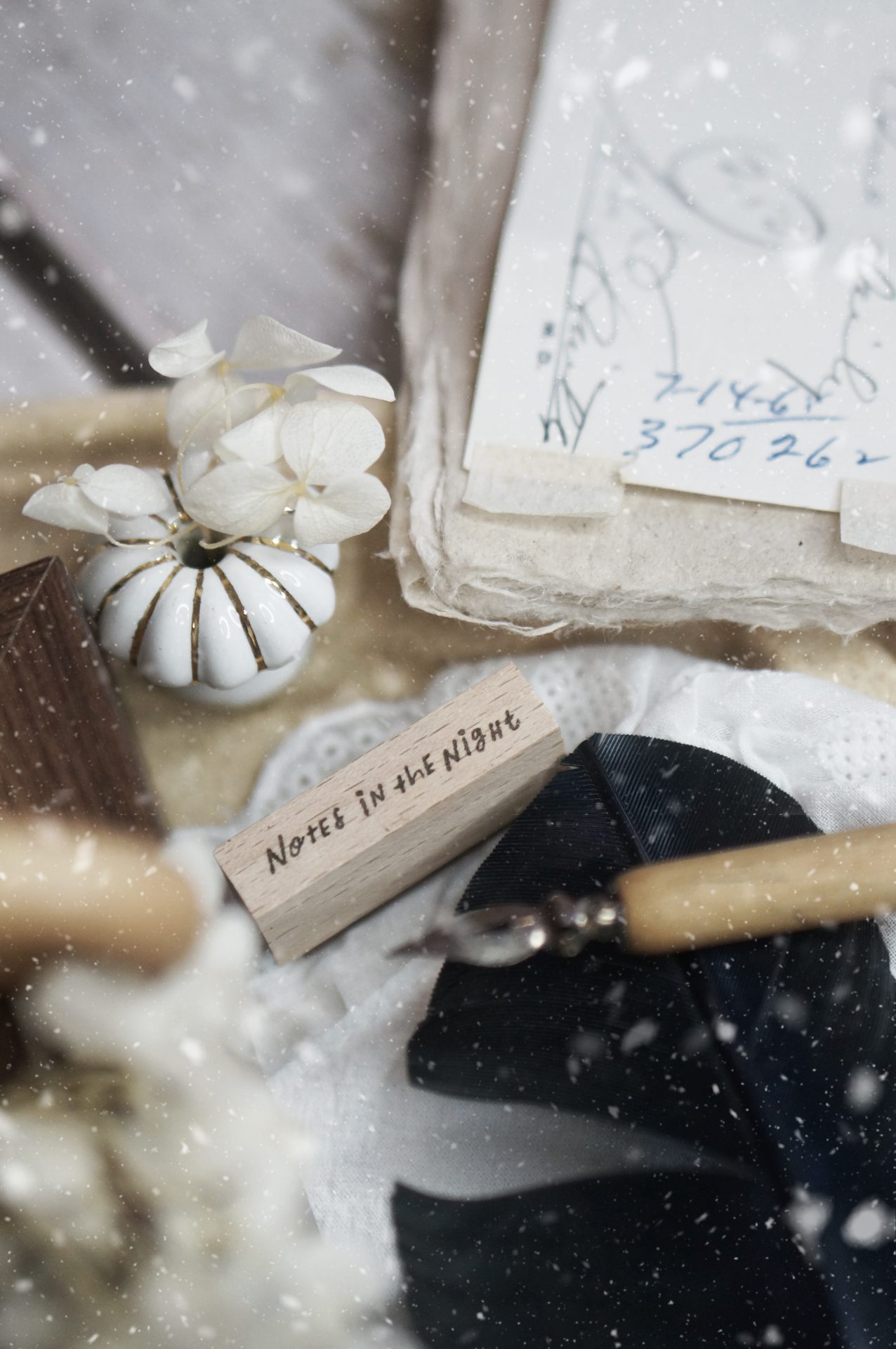 Black Milk Project Notes in the Night Rubber Stamp – Notes in the Night