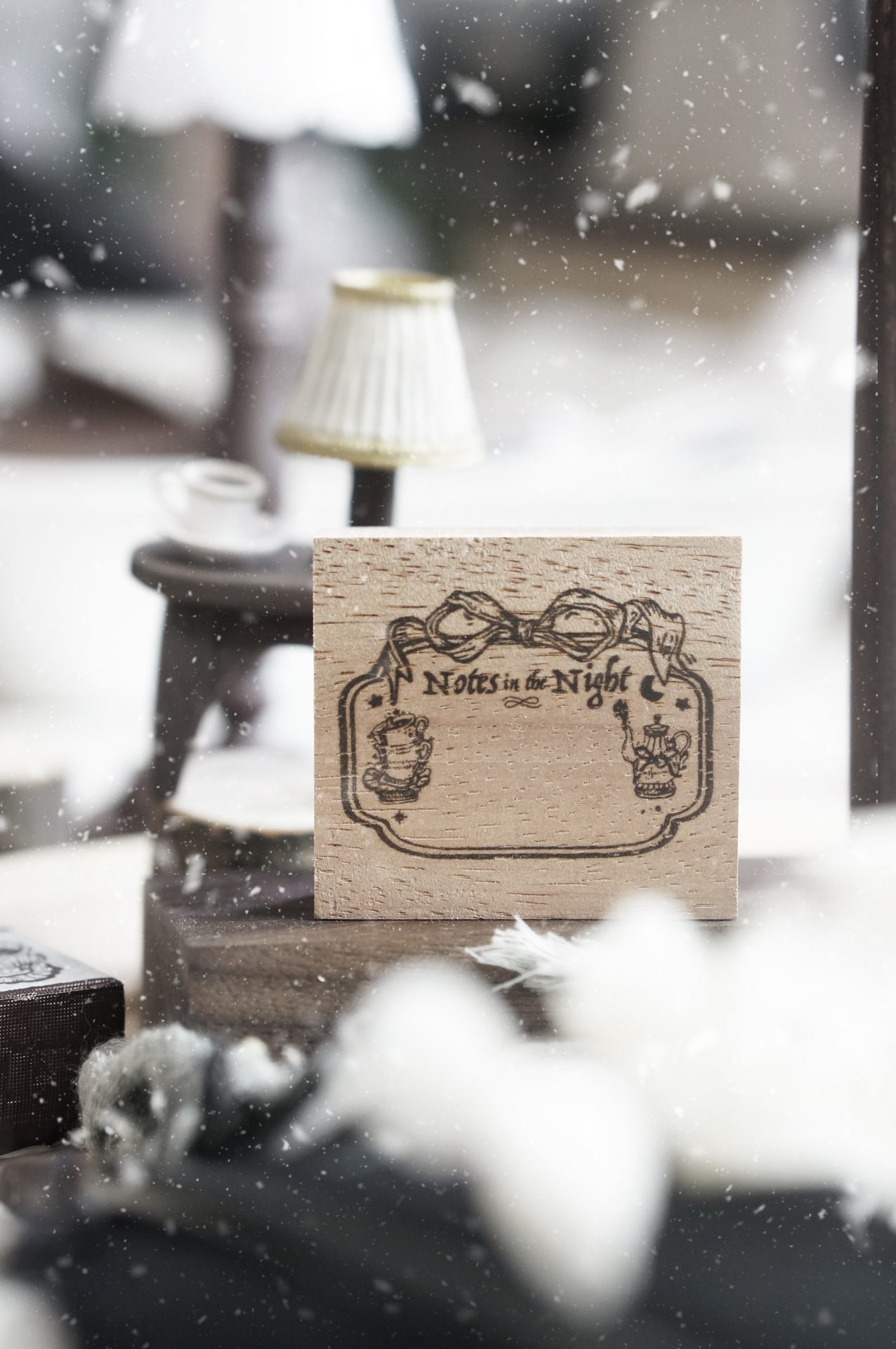 Black Milk Project Notes in the Night Rubber Stamp – Ribbon Label