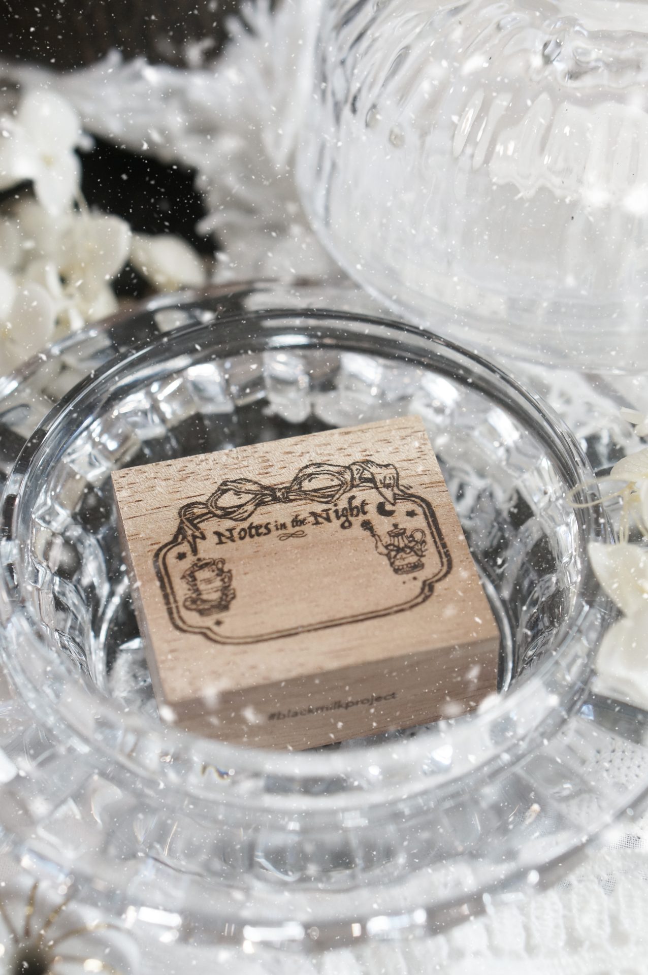 Black Milk Project Notes in the Night Rubber Stamp – Ribbon Label — gallery