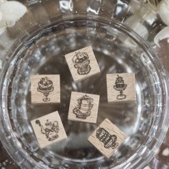 Black Milk Project Notes in the Night Rubber Stamp Set – Midnight Patisserie (Mini Set of 6) — gallery
