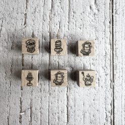 Black Milk Project Notes in the Night Rubber Stamp Set – Midnight Patisserie (Mini Set of 6) — gallery