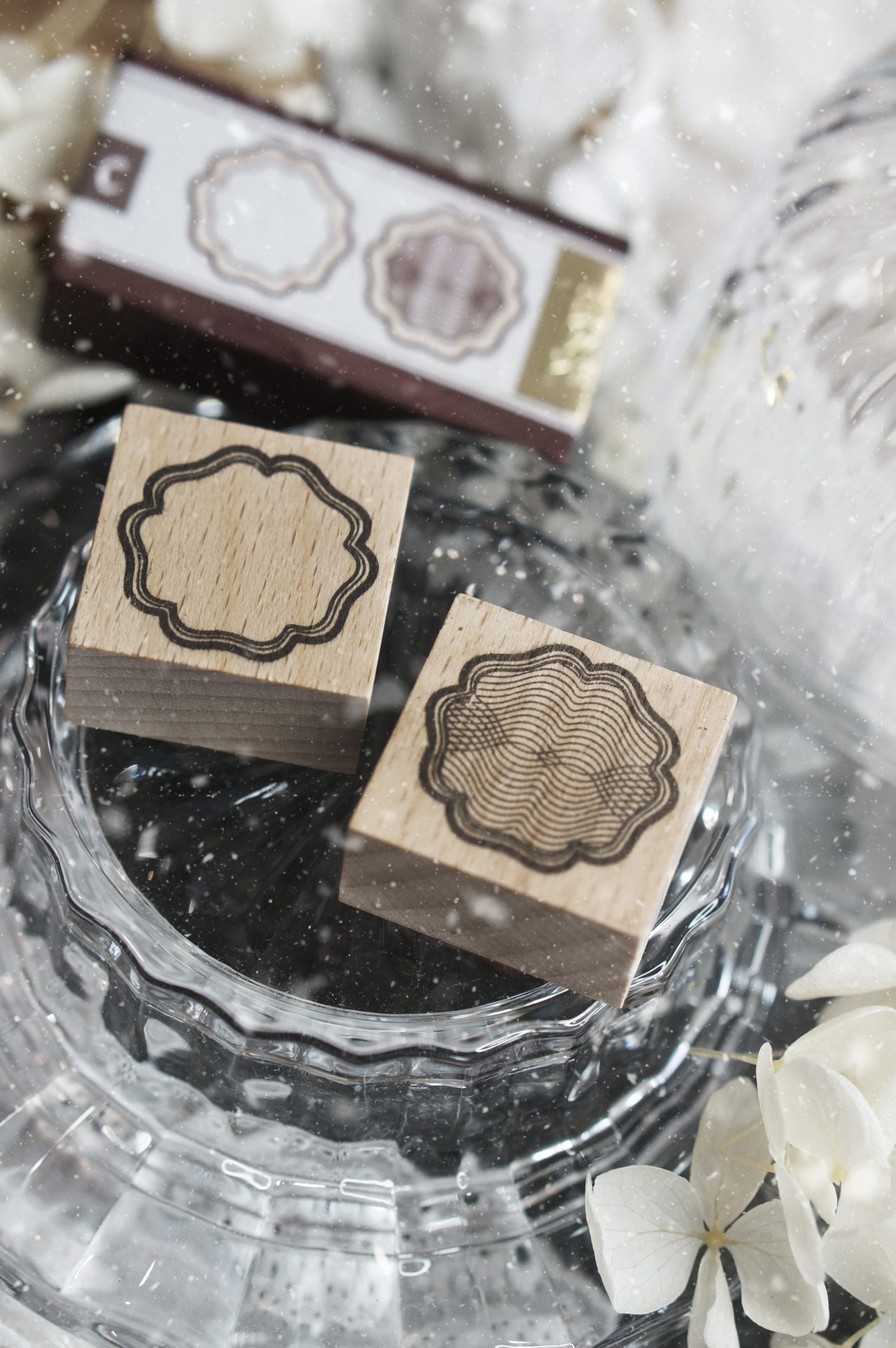 Black Milk Project Notes in the Night Rubber Stamp Set – Twin Frame C
