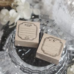 Black Milk Project Notes in the Night Rubber Stamp Set – Twin Frame D
