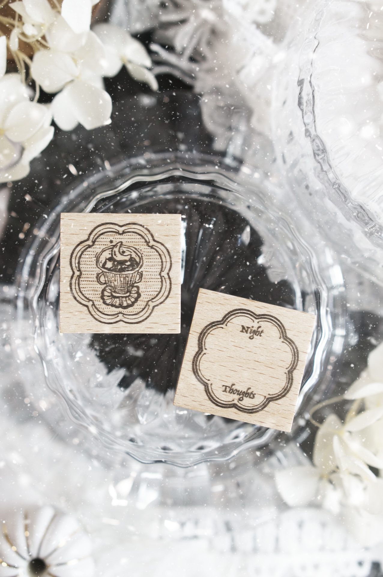 Black Milk Project Notes in the Night Rubber Stamp Set – Twin Frame E