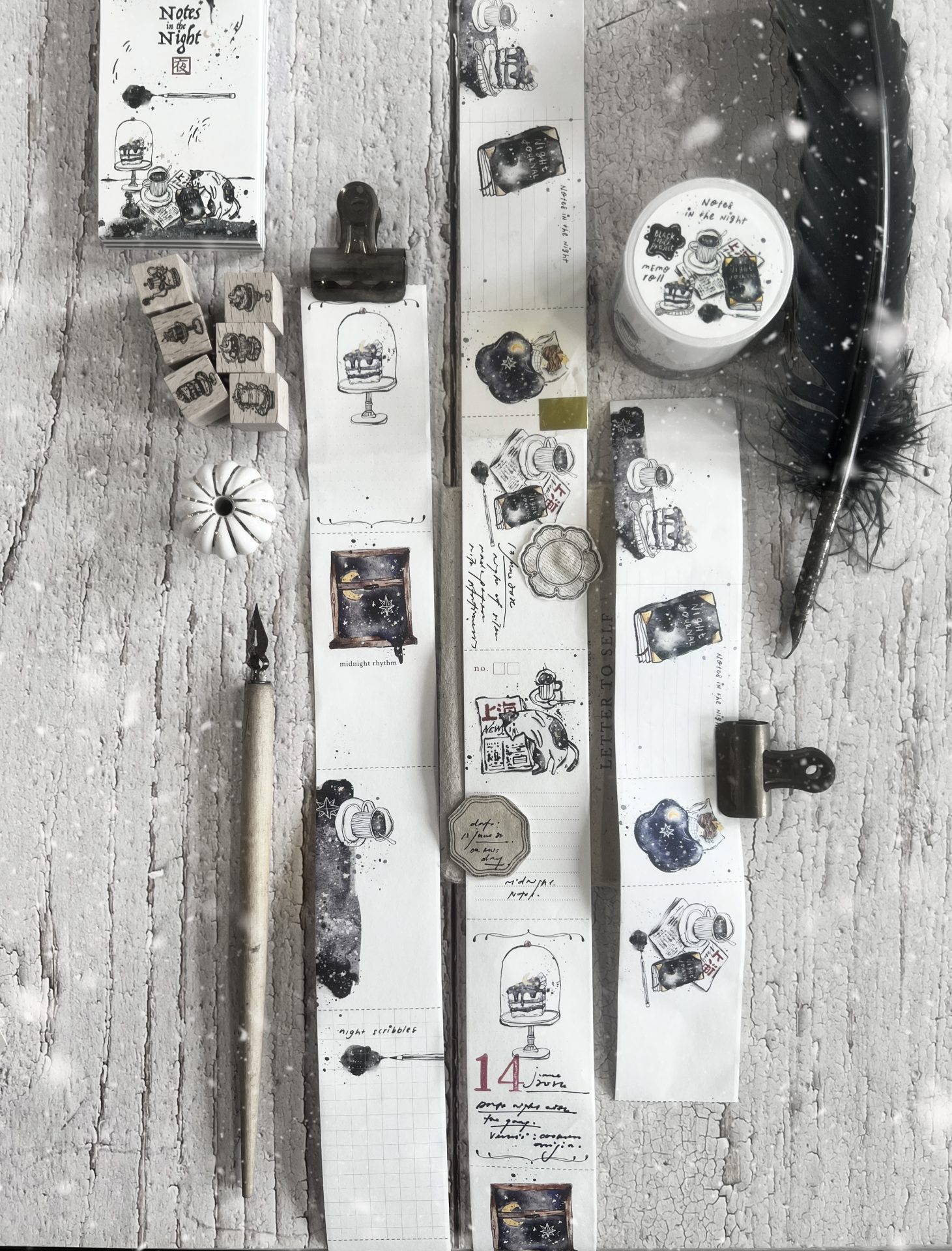 Black Milk Project Notes in the Night Writable Memo Roll — gallery
