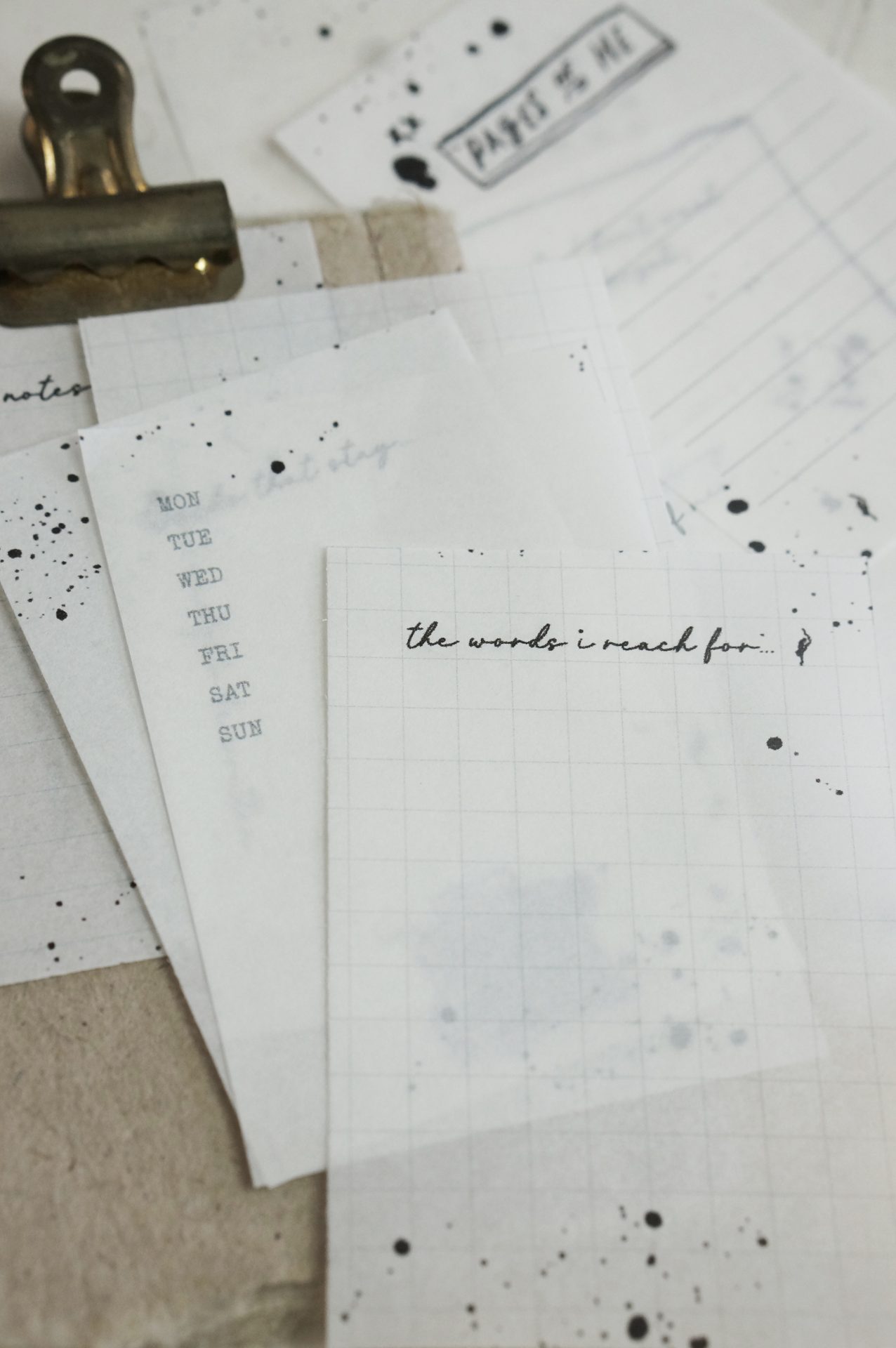Pages of Me Loose Paper Sheets