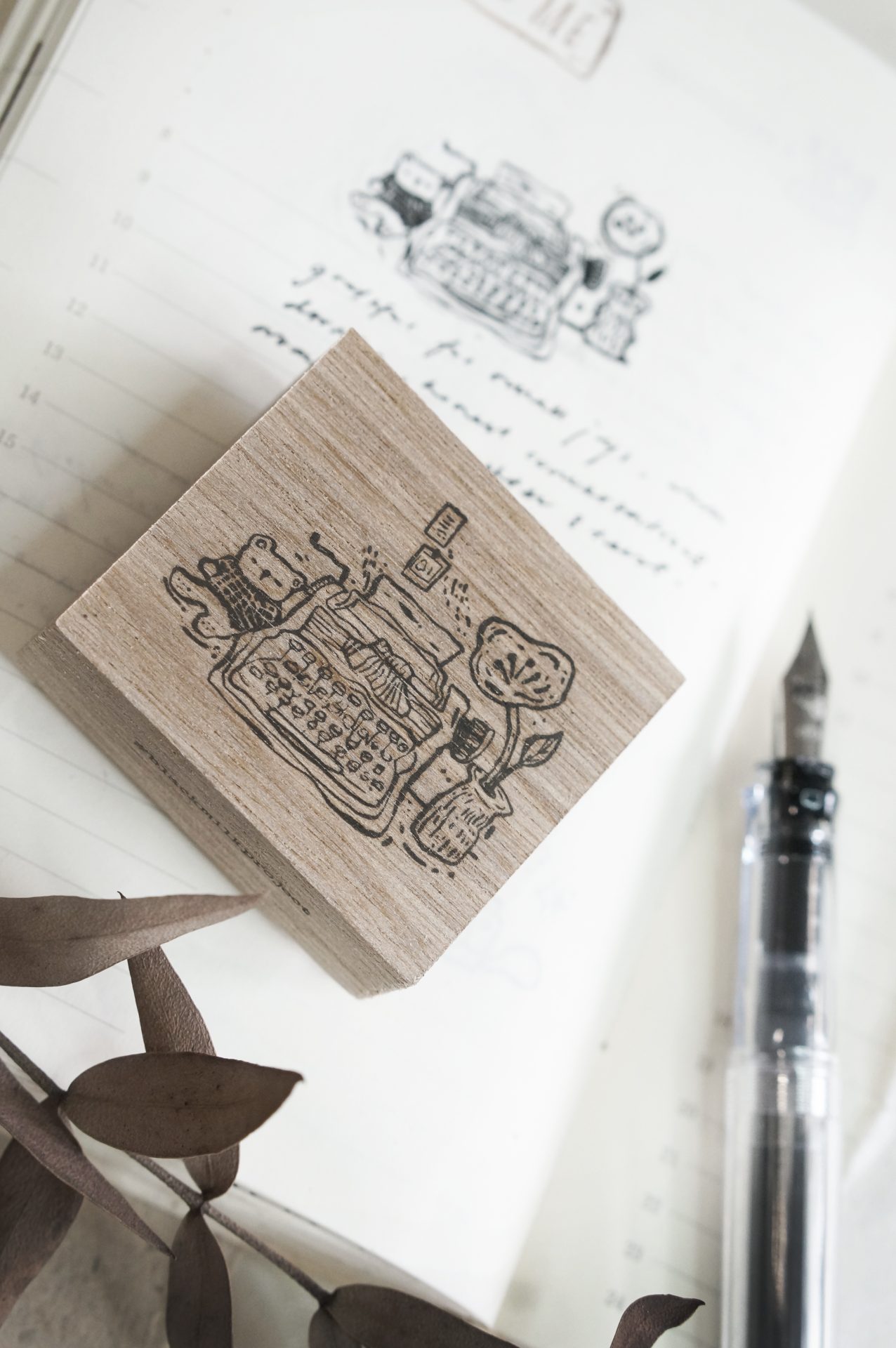 Black Milk Project Pages of Me Rubber Stamp - Typewriter