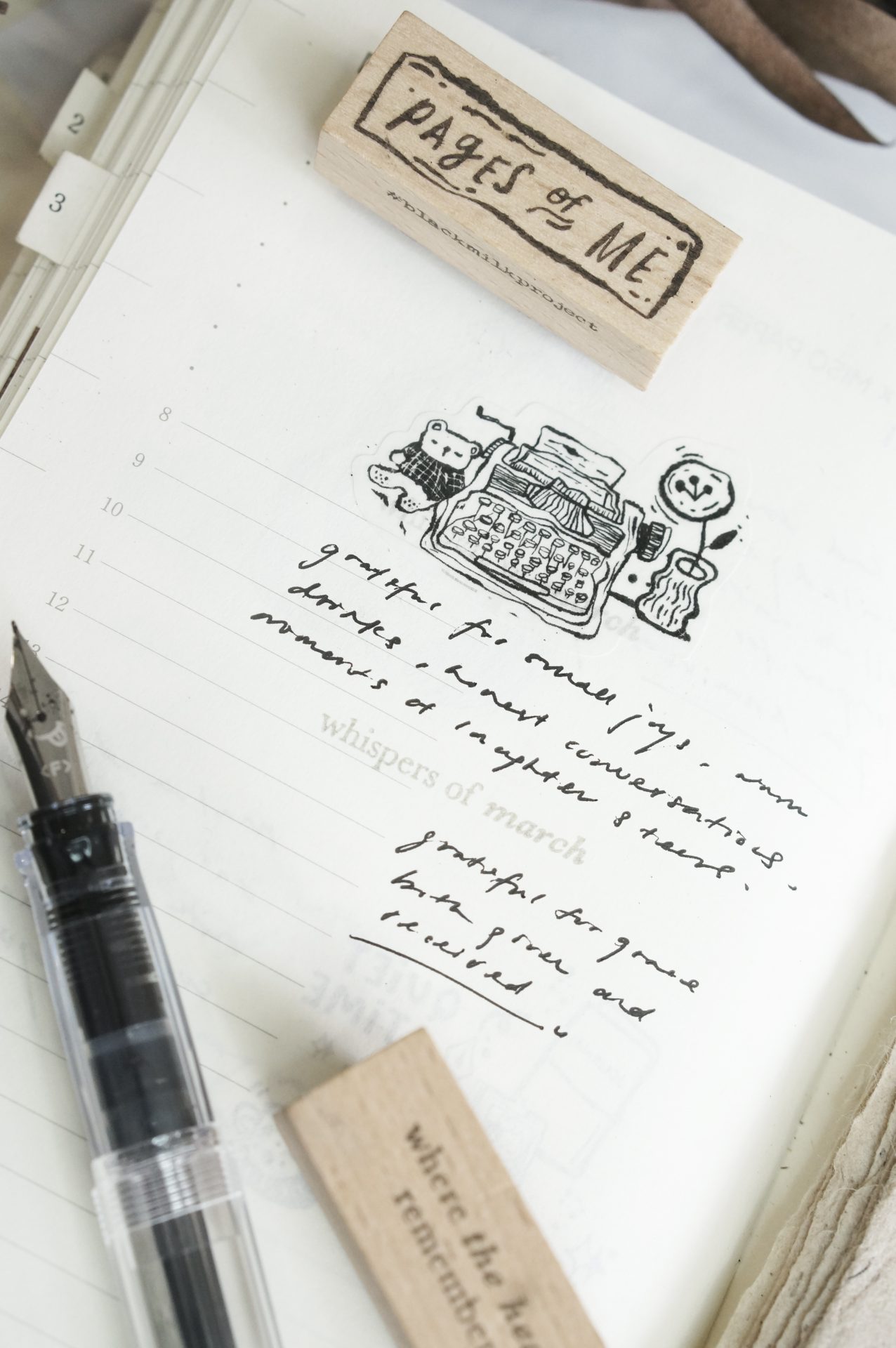 Black Milk Project Pages of Me Kotoba Rubber Stamp