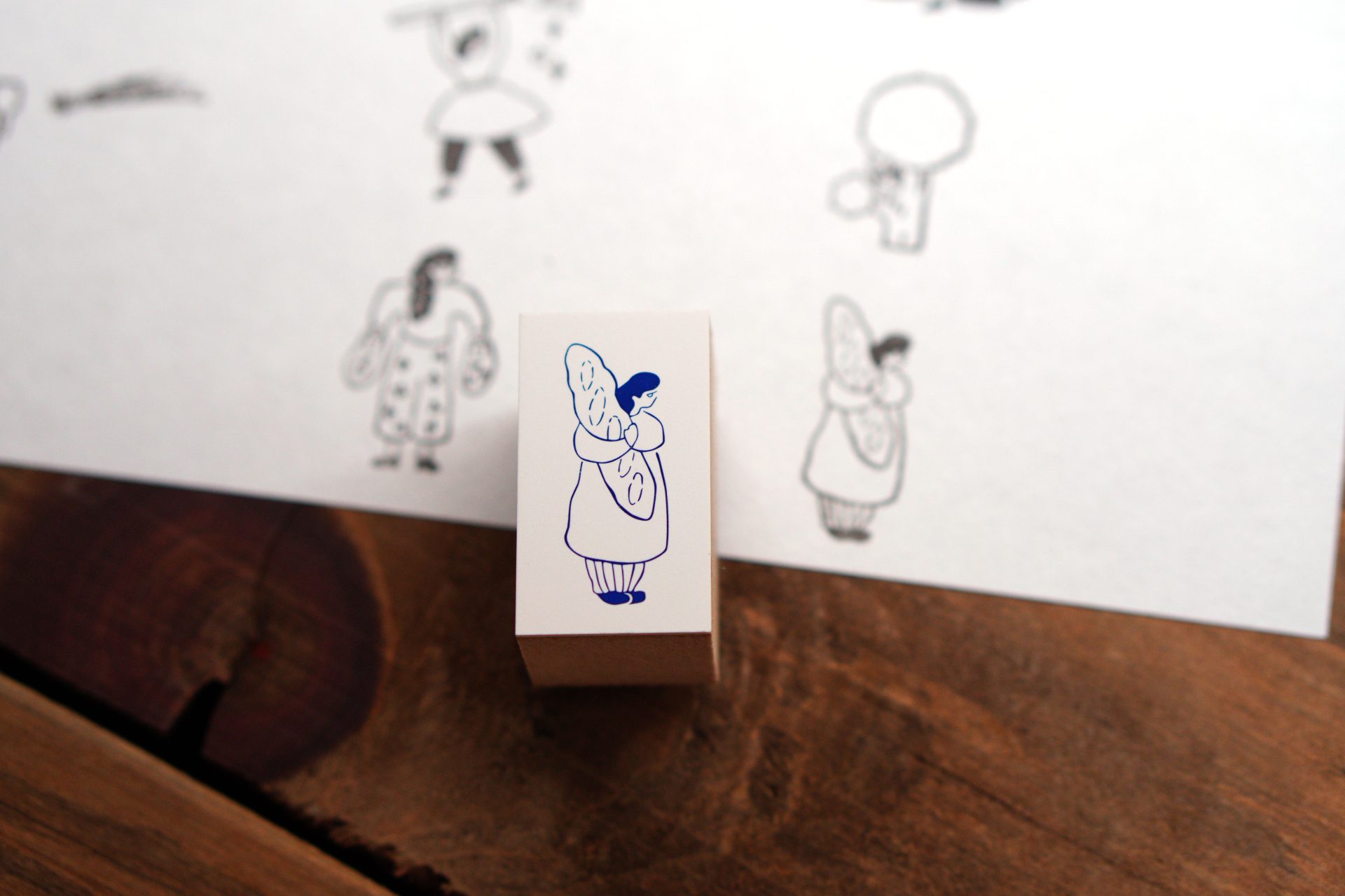 Ivy Snow Bread Day Rubber Stamp