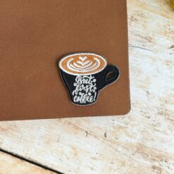 Miso Paper Coffee Embroidery Patches