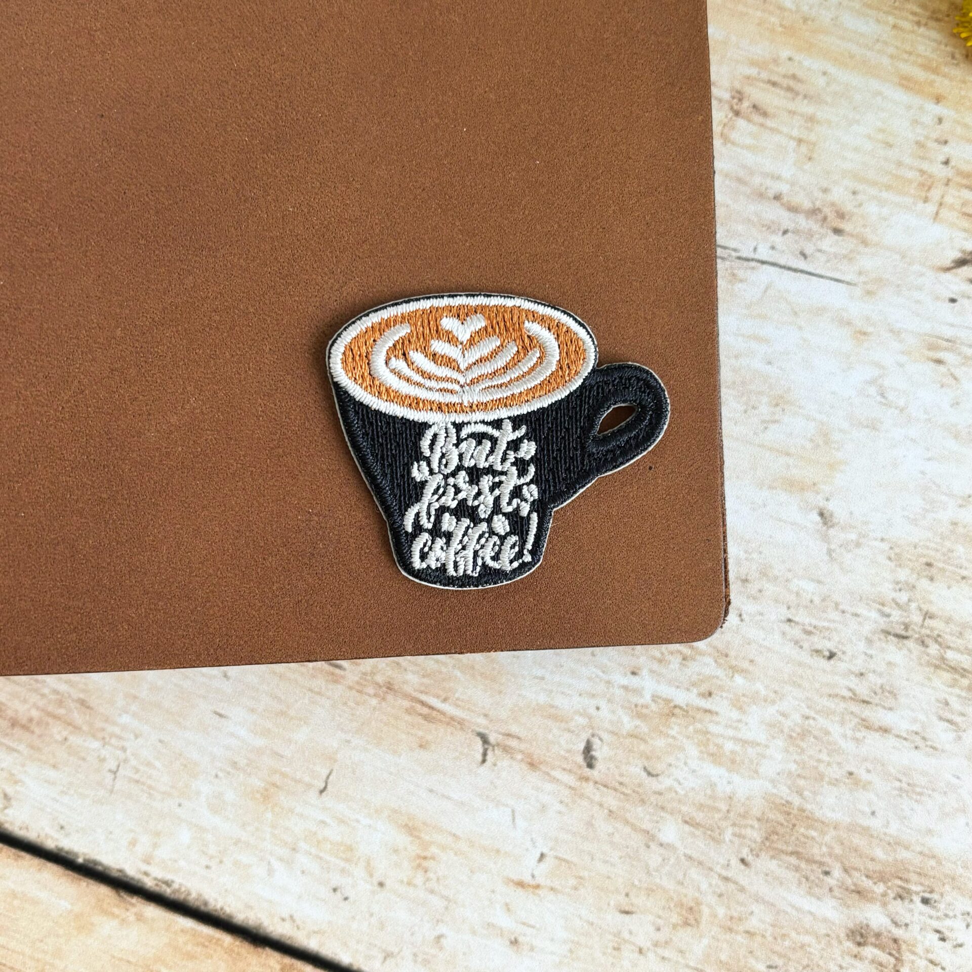 Miso Paper Coffee Embroidery Patches