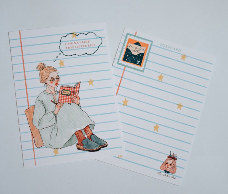 La Dolce Vita Postcard - I Like This Little Life