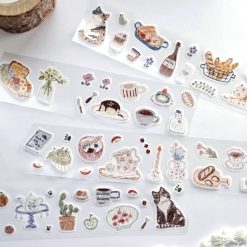 Muzishan Kiss-cut PET Tape - Cat Afternoon Tea 1 - Image 4