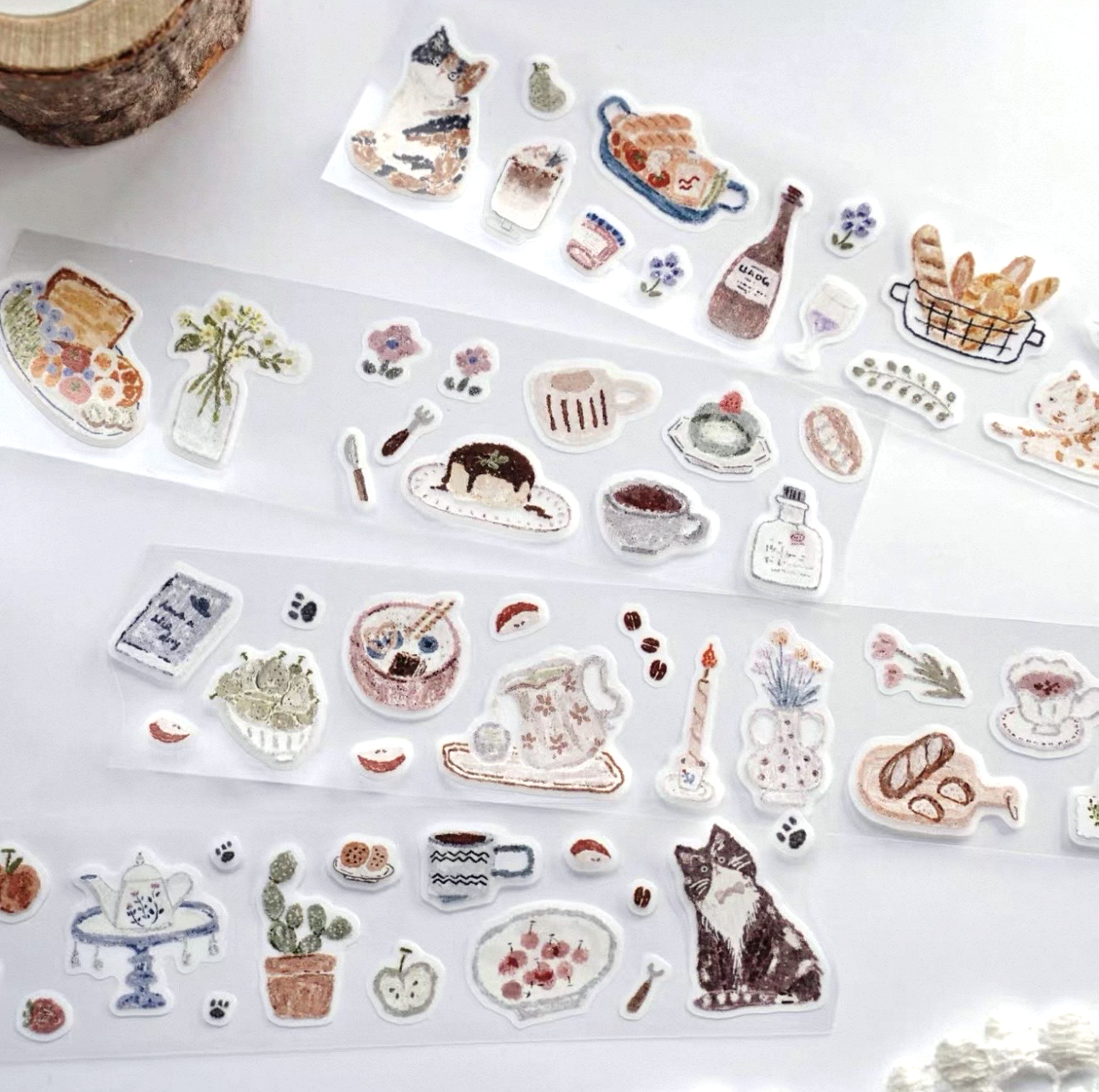 Muzishan Kiss-cut PET Tape - Cat Afternoon Tea 1 - Image 4