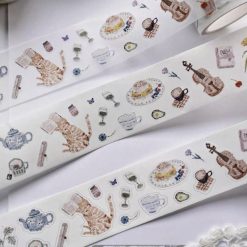 Muzishan Kiss-cut PET Tape - Cat Afternoon Tea 2 - Image 2
