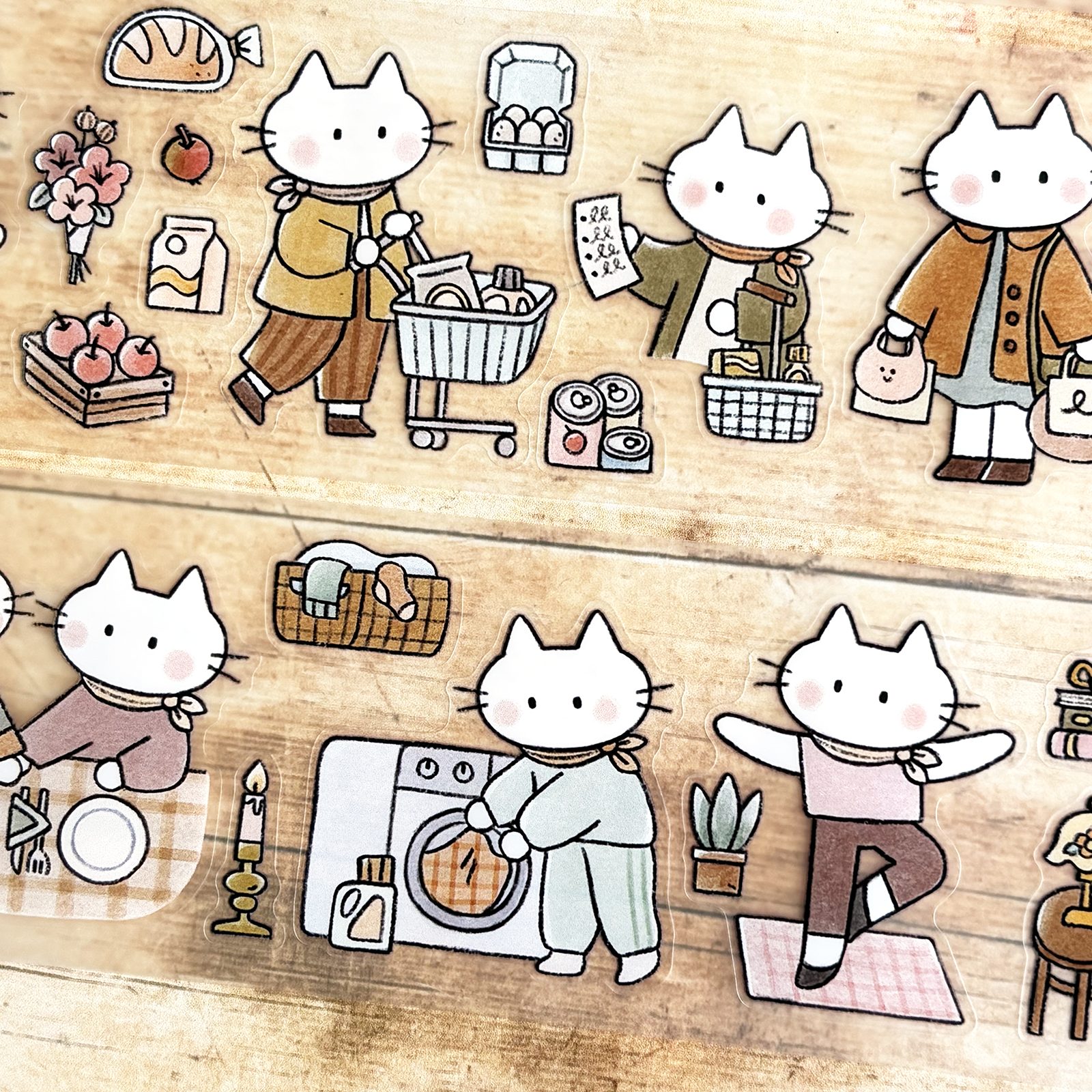 Miso Paper x Cat Collage Club PET tape - Day in the Life