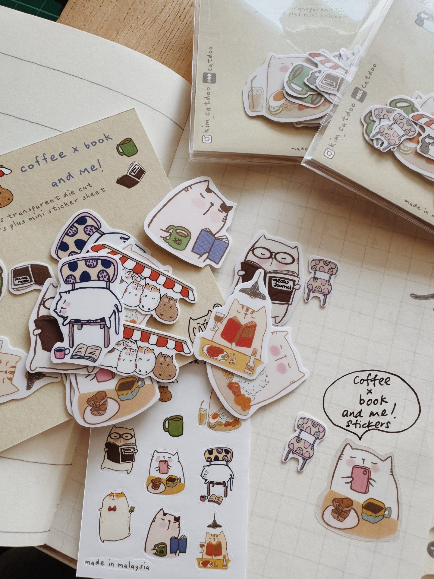 Catdoo Sticker Pack - Coffee x Book & Me