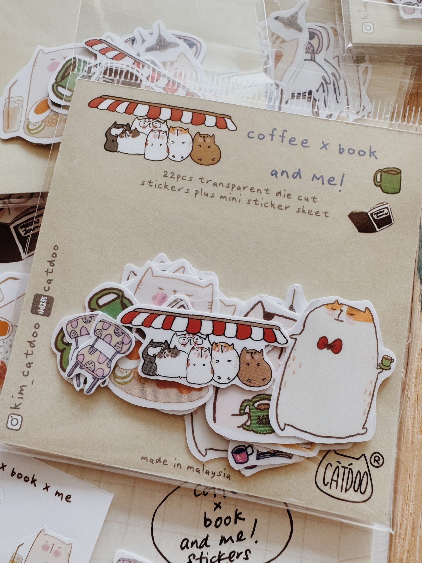 Catdoo Sticker Pack - Coffee x Book & Me