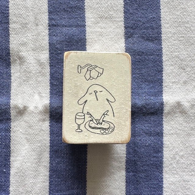 Catdoo Notebook Entry Rubber Stamp - Dinner Time