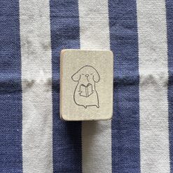 Catdoo Rubber Stamp - Reading Dog