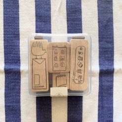 Catdoo Notebook Entry Rubber Stamps - Tegami Set