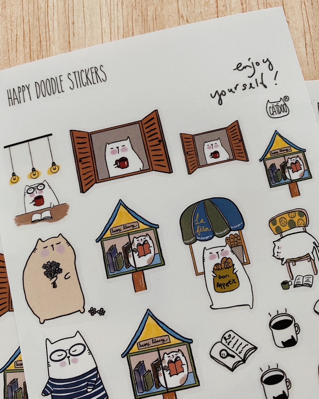 Catdoo Sticker Sheet - Enjoy Yourself