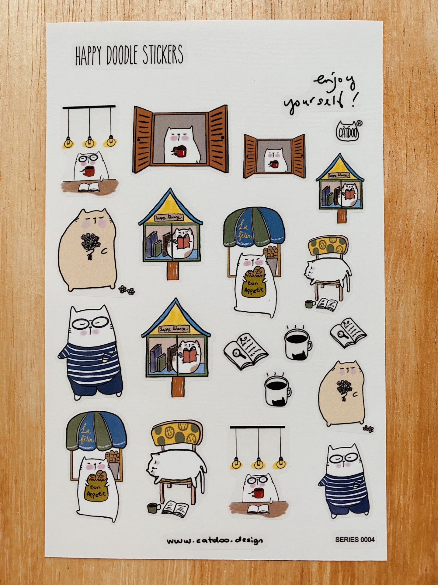 Catdoo Sticker Sheet - Enjoy Yourself