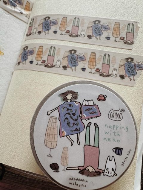 Catdoo Washi Tape - Napping with Neko