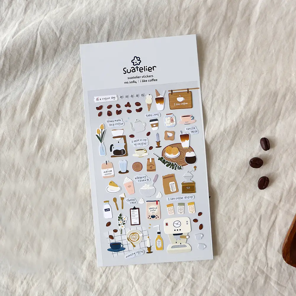 Suatelier Sticker Sheet 1084 I Like Coffee