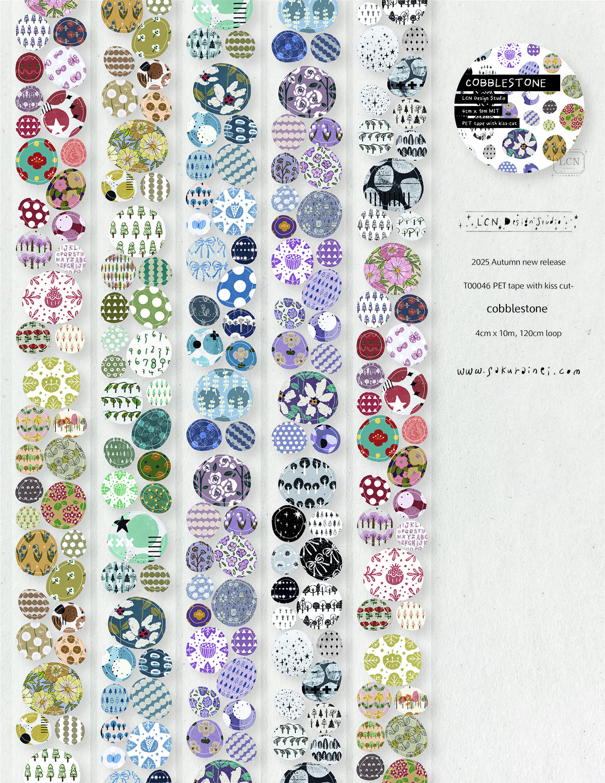 Lin Chia Ning Kiss-cut Tape - Cobblestone - Image 11